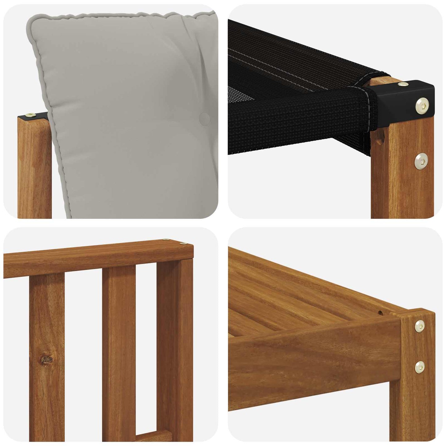 Outdoor-Sofagarnitur mit Kissen 5 pcs Natürlich und Hellgrau