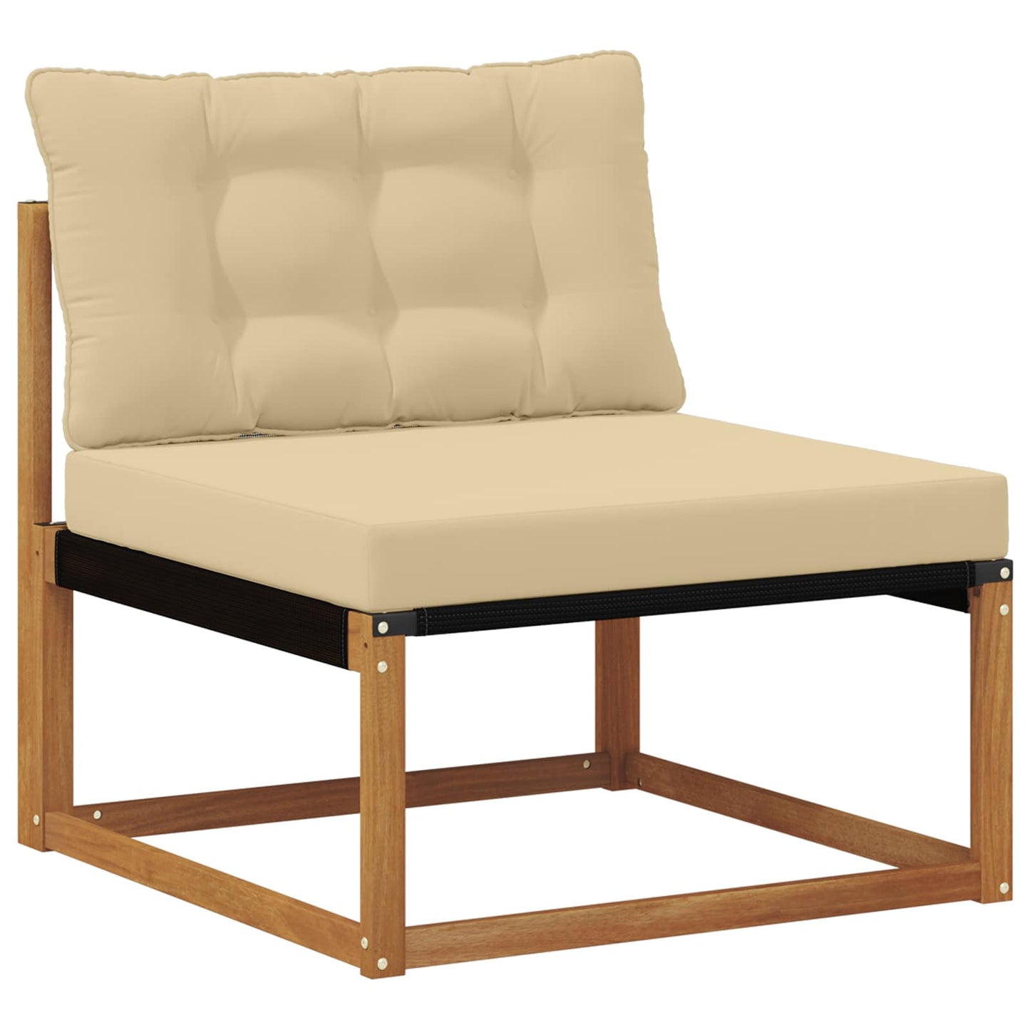 Outdoor-Sofagarnitur 5 stk. Natur und Beige