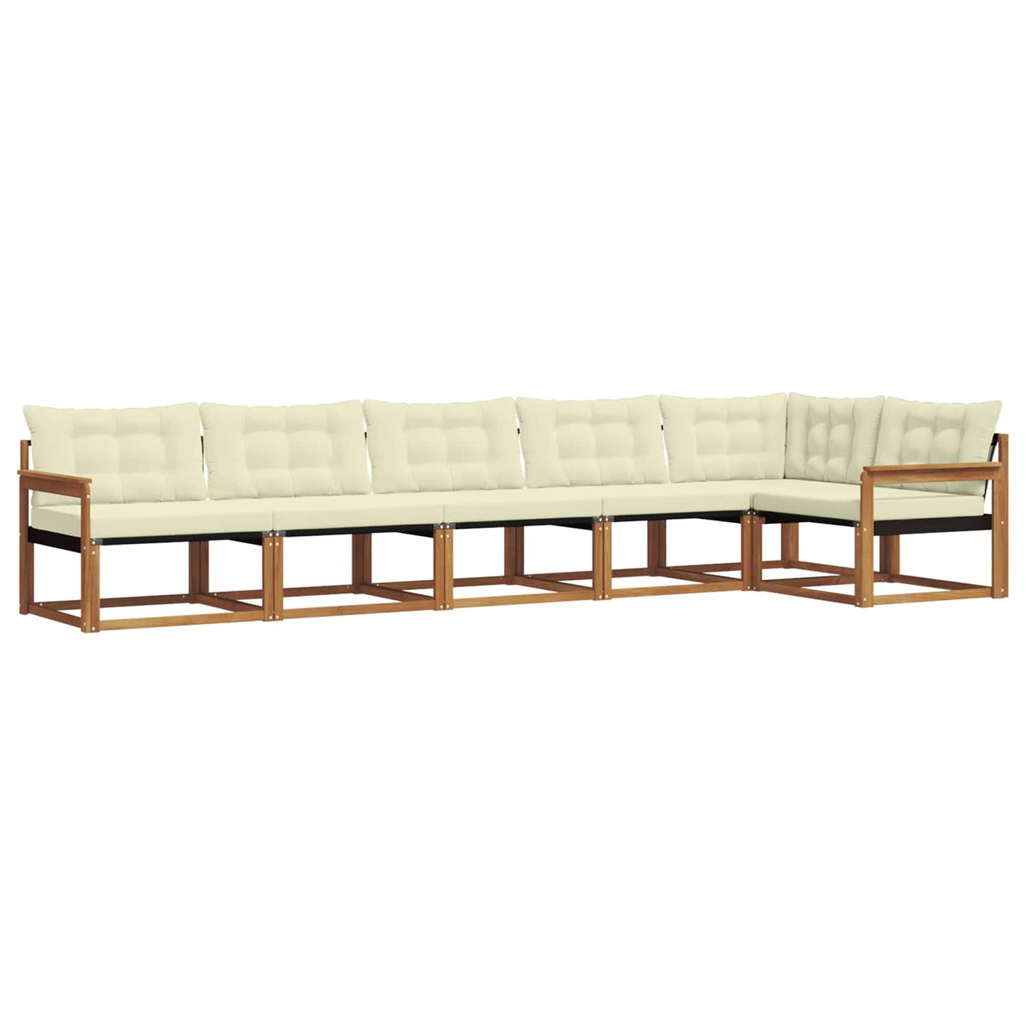 Outdoor-Sofagarnitur 6 stk. Natur und Creme
