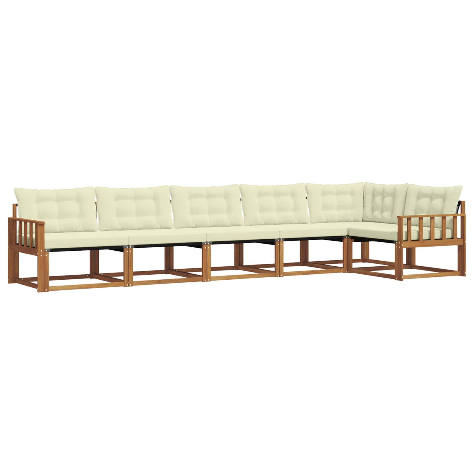 Outdoor-Sofagarnitur 6 stk. Natur und Creme