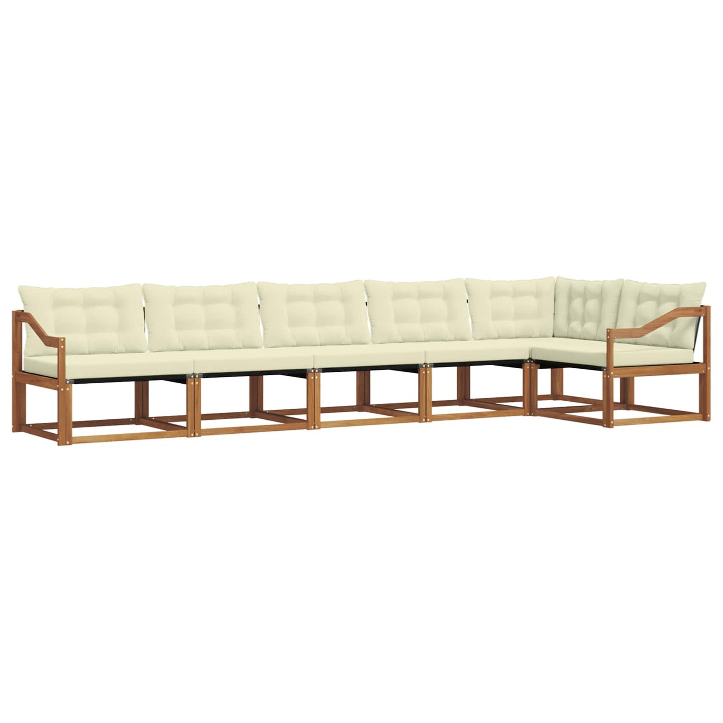 Outdoor-Sofagarnitur 6 stk. Natur und Creme