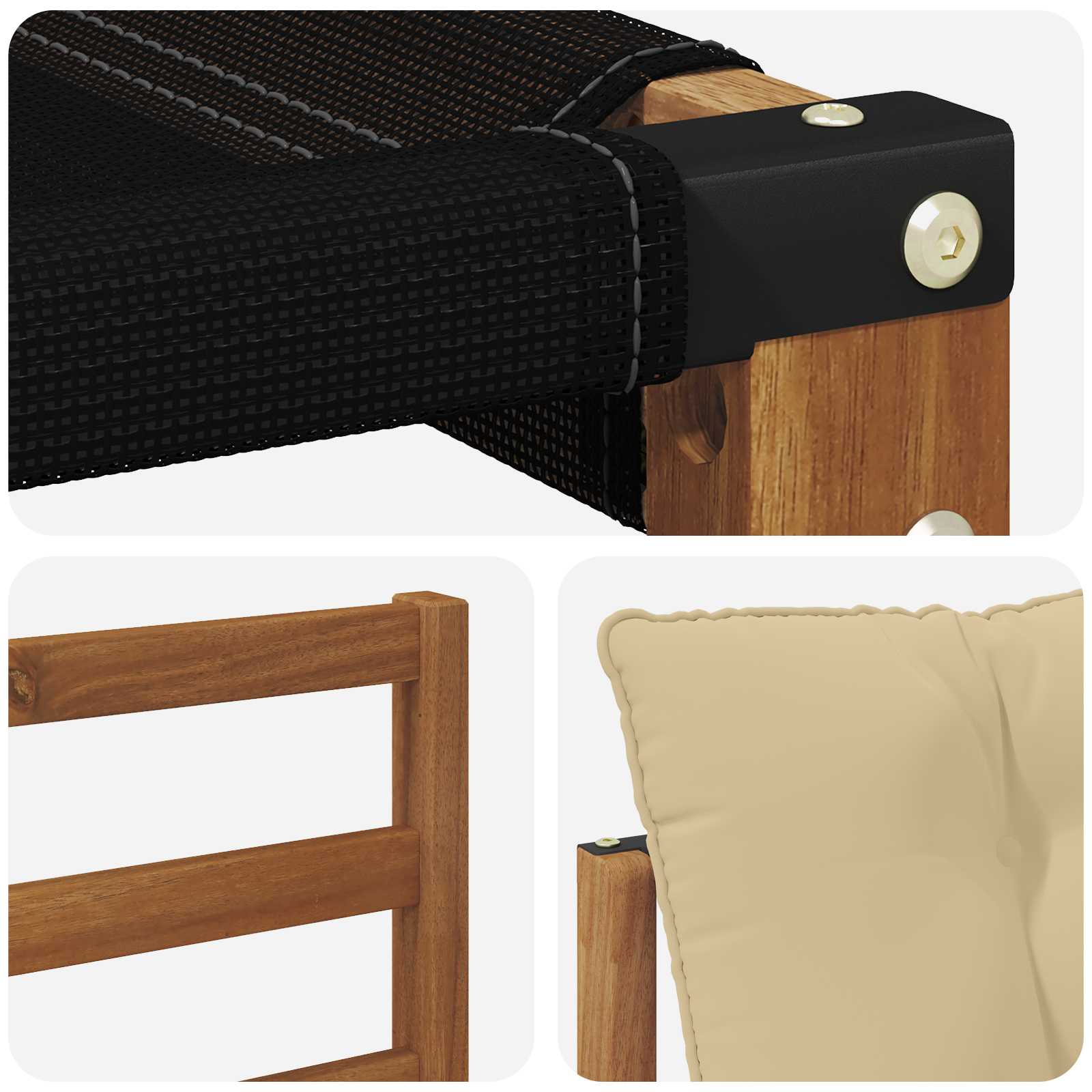 Outdoor-Sofagarnitur 6 stk. Natur und Beige