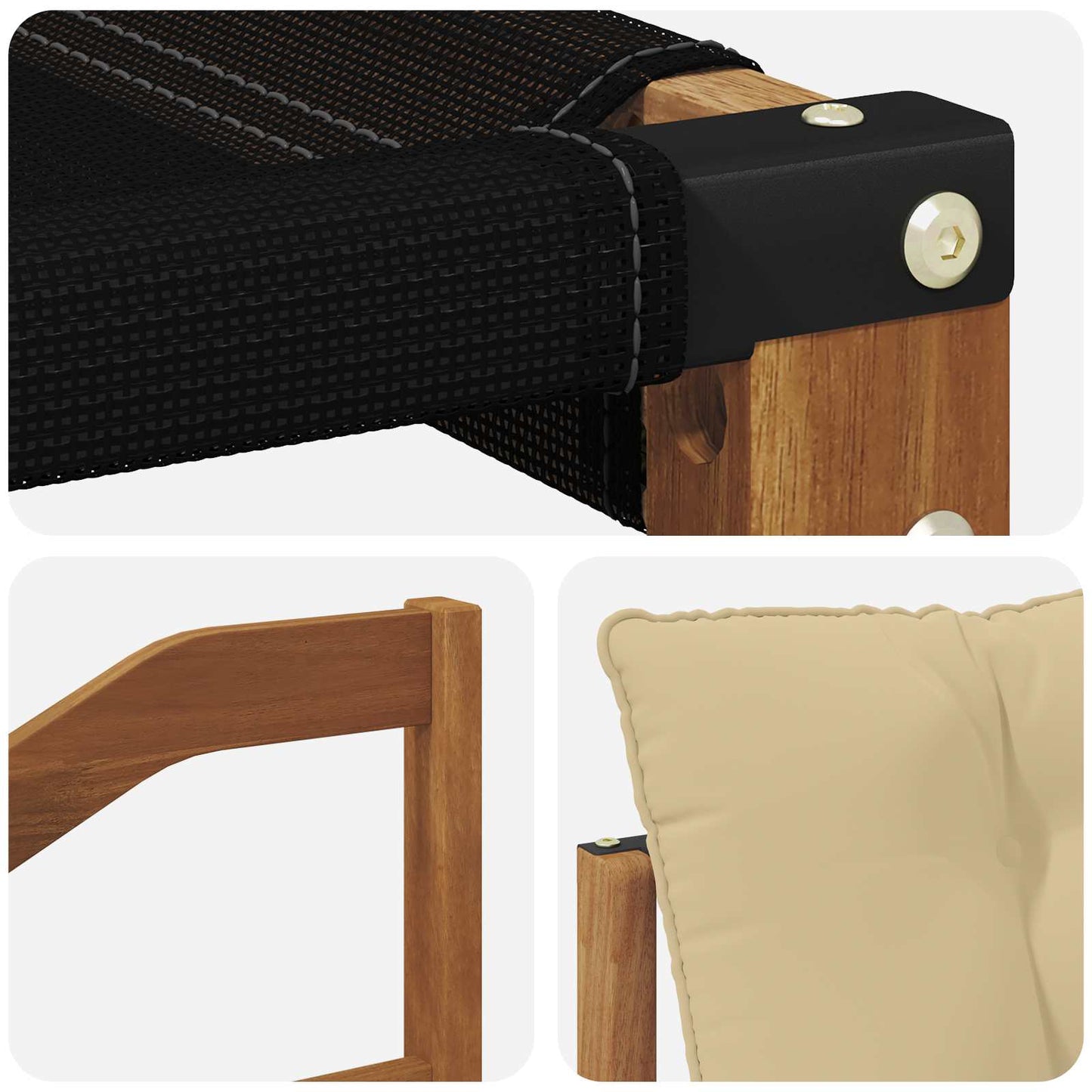 Outdoor-Sofagarnitur 9 stk. Natur und Beige