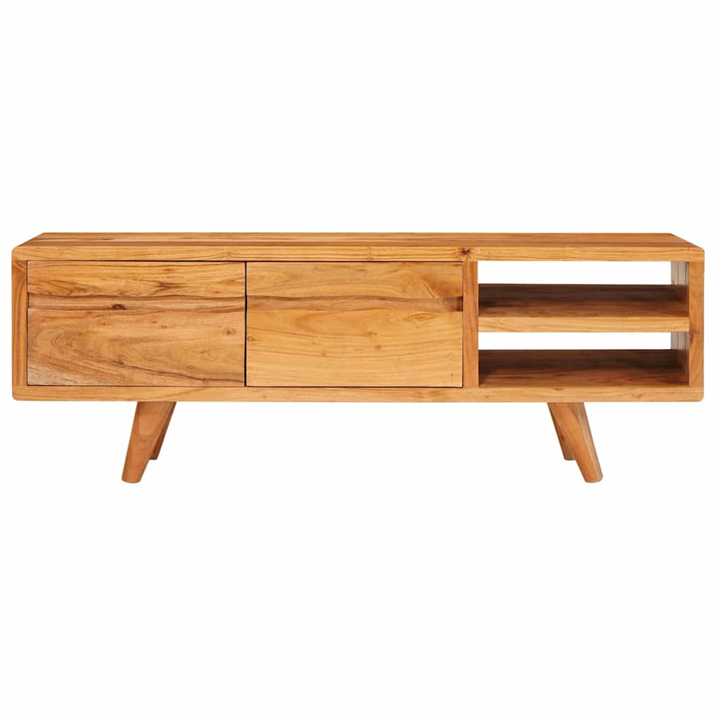 TV-Schränk mit Regal Braun 110 x 30 x 40 cm Massivholz Akazie
