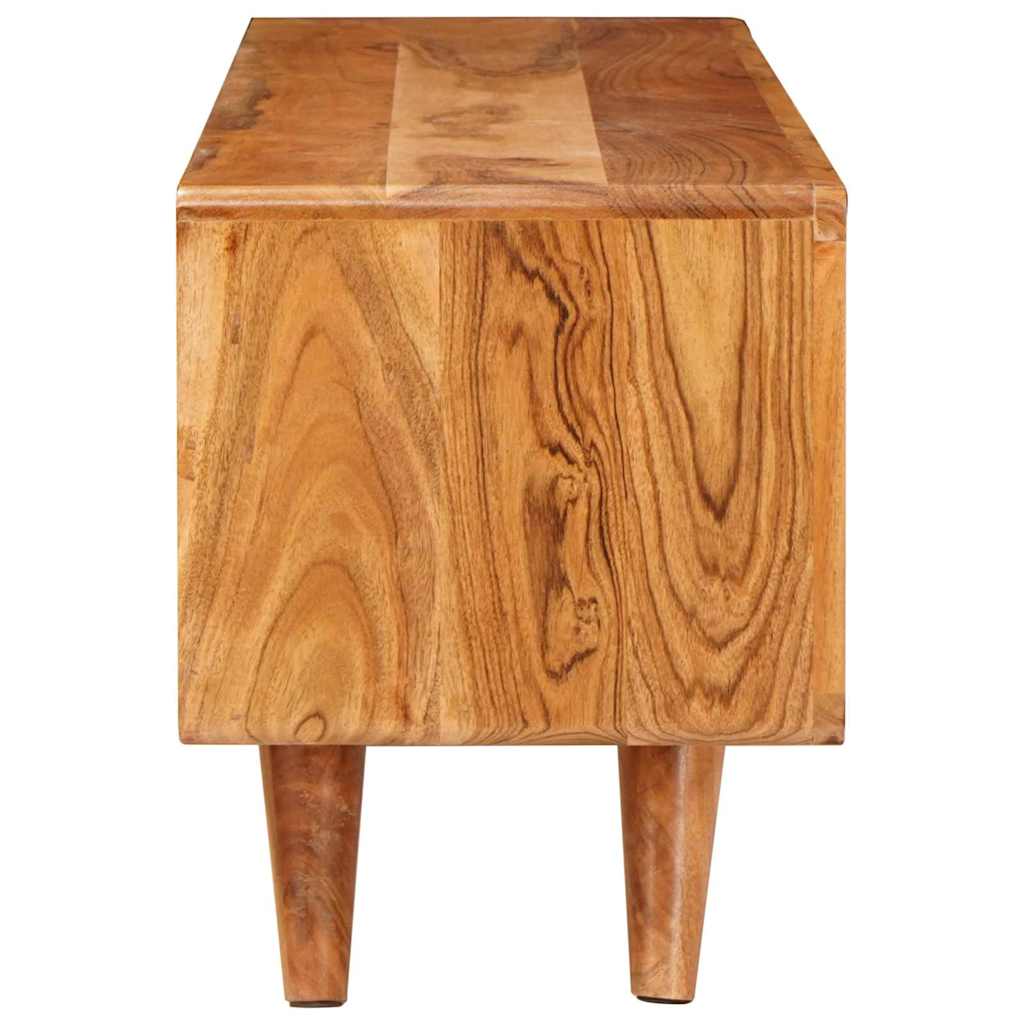 TV-Schränk mit Regal Braun 110 x 30 x 40 cm Massivholz Akazie