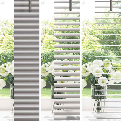 Venezianische Jalousie Silber 130 x 60 cm 25 mm Aluminium