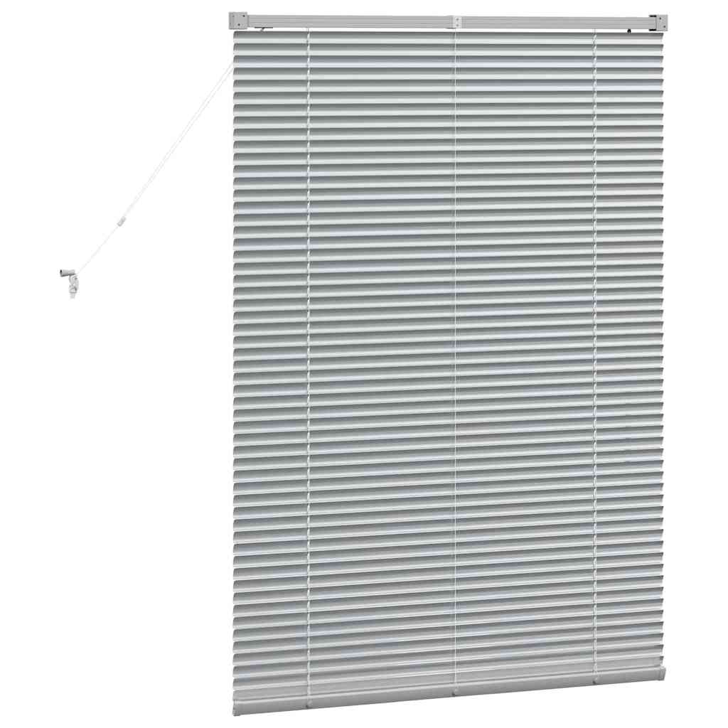 Venezianische Jalousie Silber 130 x 85 cm 25 mm Aluminium