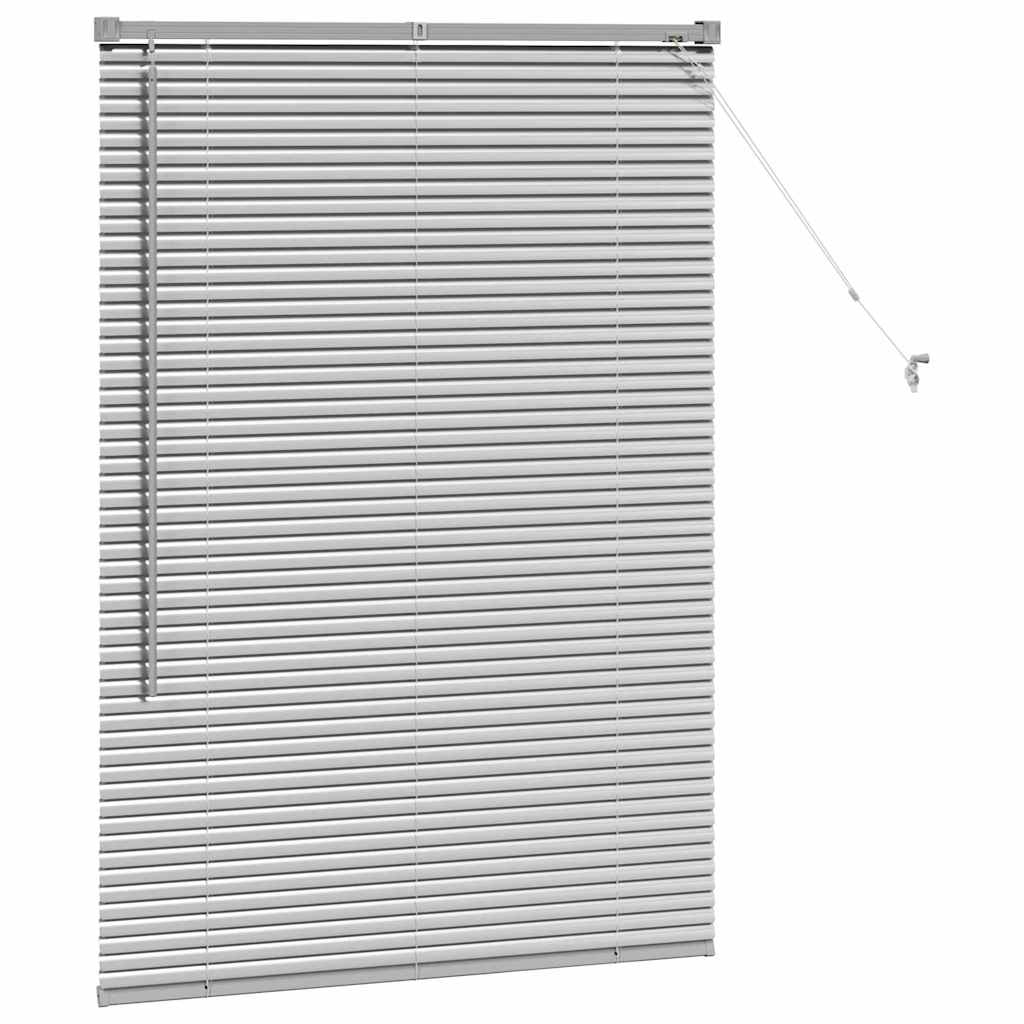 Venezianische Jalousie Silber 130 x 90 cm 25 mm Aluminium
