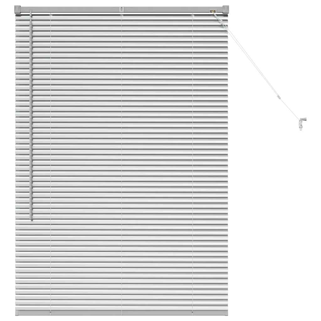 Venezianische Jalousie Silber 130 x 95 cm 25 mm Aluminium