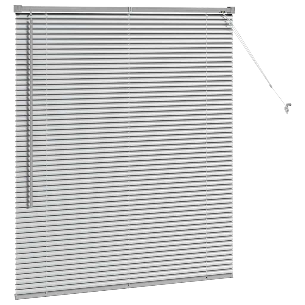 Venezianische Jalousie Silber 130 x 115 cm 25 mm Aluminium