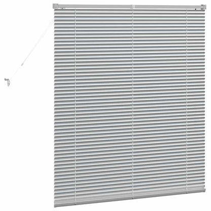 Venezianische Jalousie Silber 130 x 115 cm 25 mm Aluminium