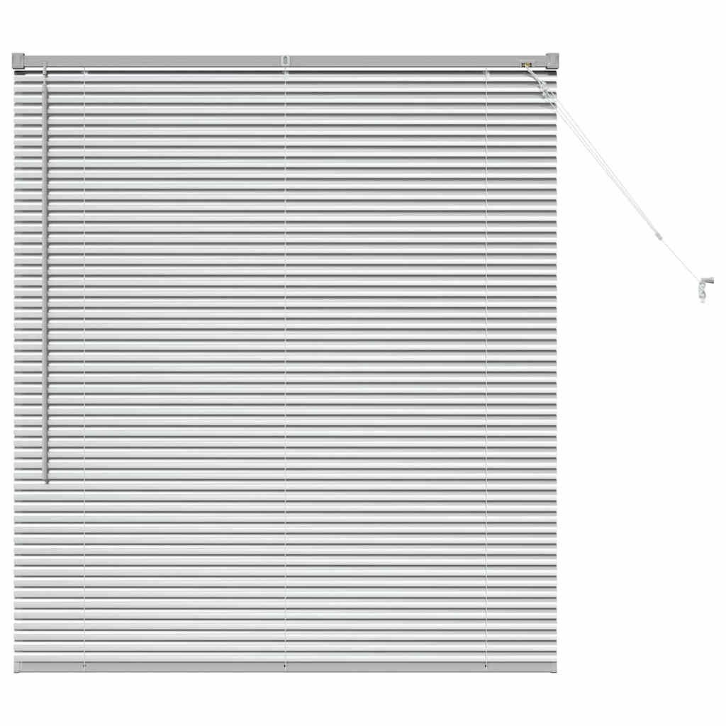 Venezianische Jalousie Silber 130 x 115 cm 25 mm Aluminium