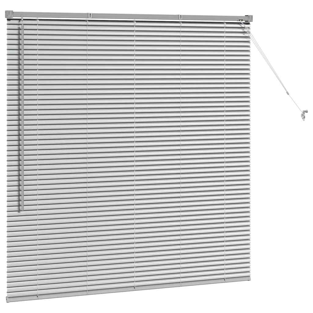 Venezianische Jalousie Silber 130 x 125 cm 25 mm Aluminium