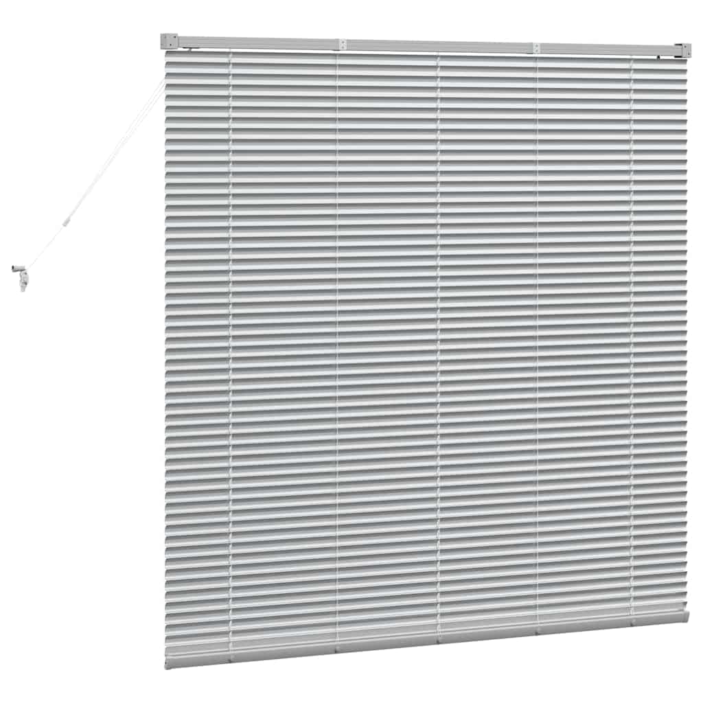 Venezianische Jalousie Silber 130 x 125 cm 25 mm Aluminium