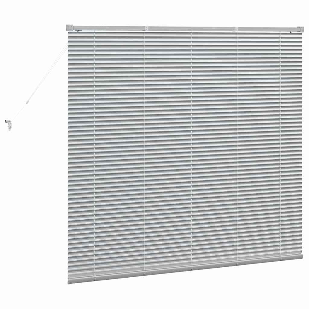 Venezianische Jalousie Silber 130 x 140 cm 25 mm Aluminium