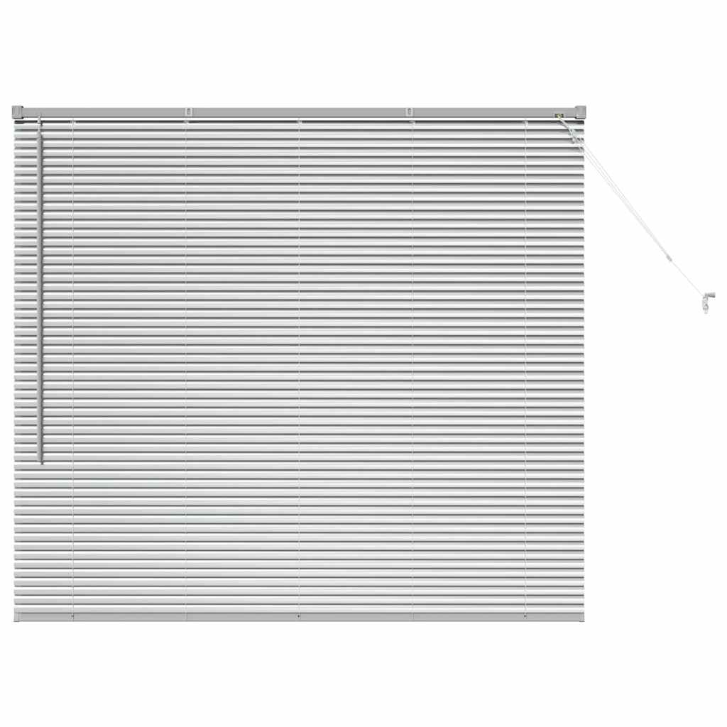 Venezianische Jalousie Silber 130 x 140 cm 25 mm Aluminium