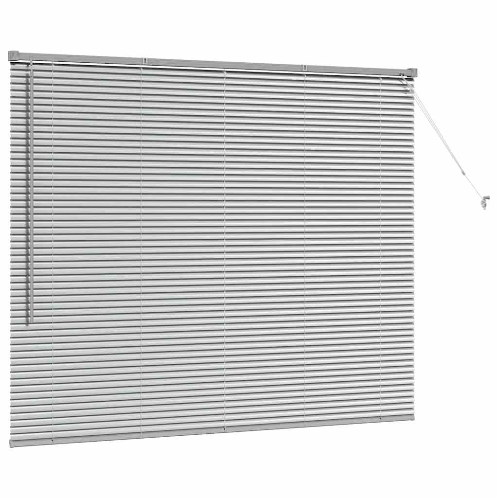 Venezianische Jalousie Silber 130 x 160 cm 25 mm Aluminium