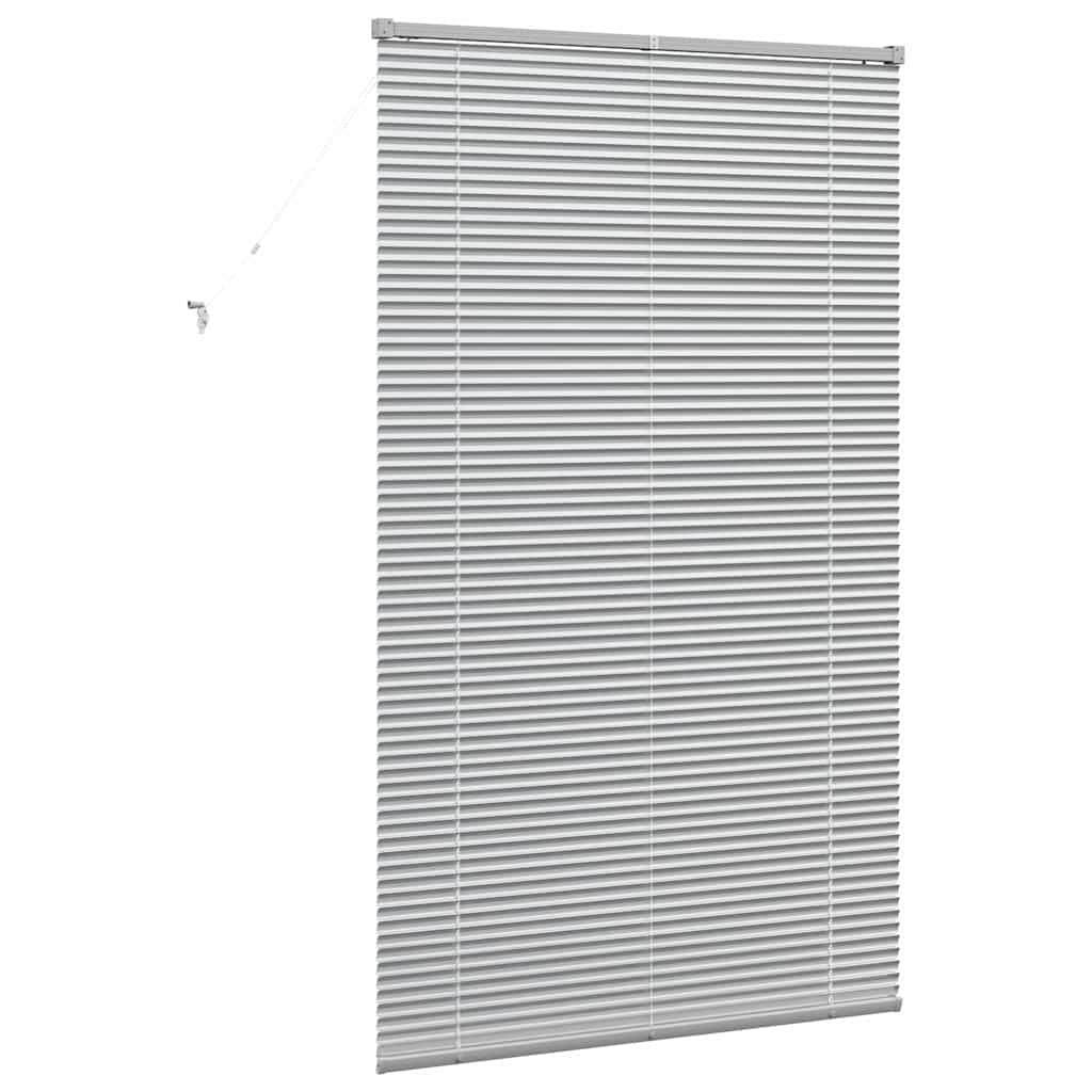 Venezianische Jalousie Silber 175 x 100 cm 25 mm Aluminium