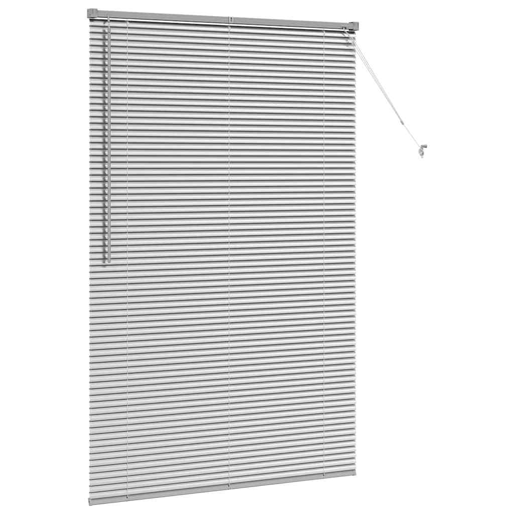 Venezianische Jalousie Silber 175 x 120 cm 25 mm Aluminium
