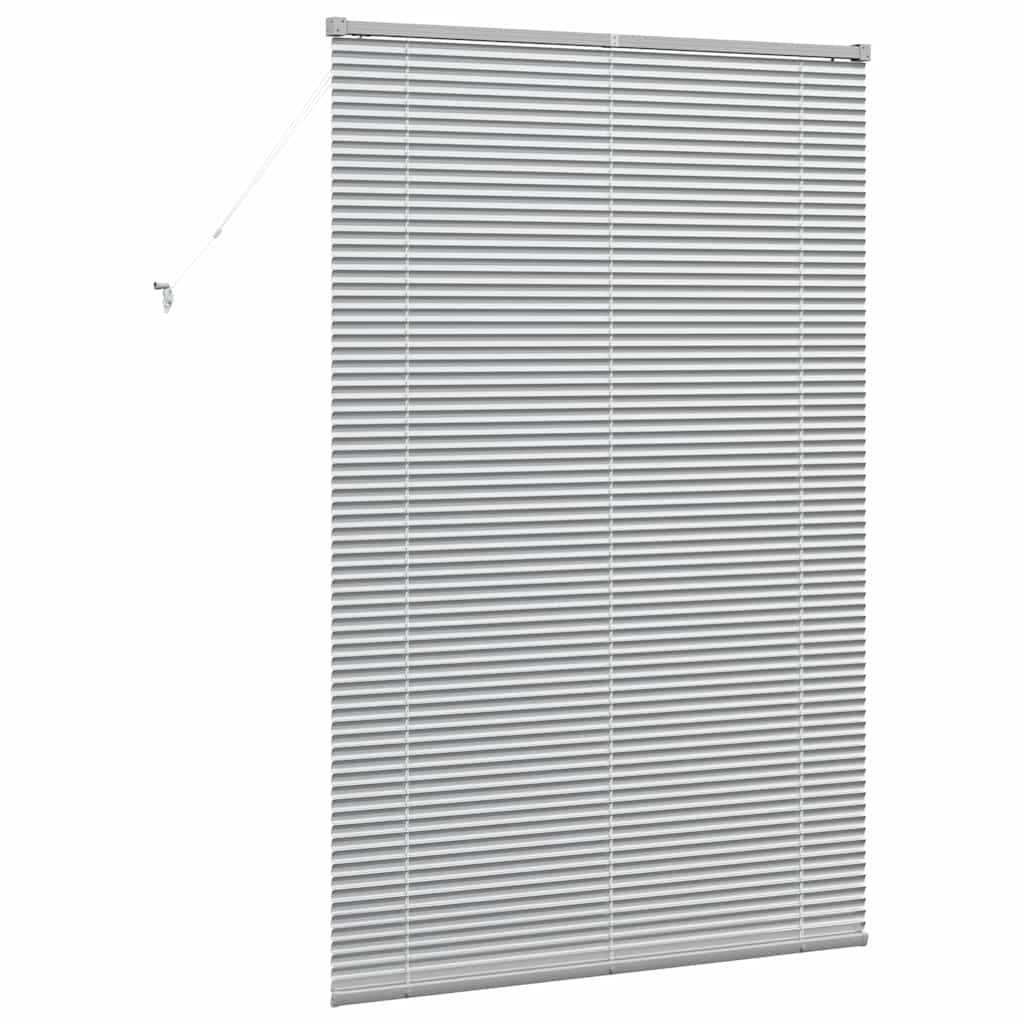 Venezianische Jalousie Silber 175 x 120 cm 25 mm Aluminium