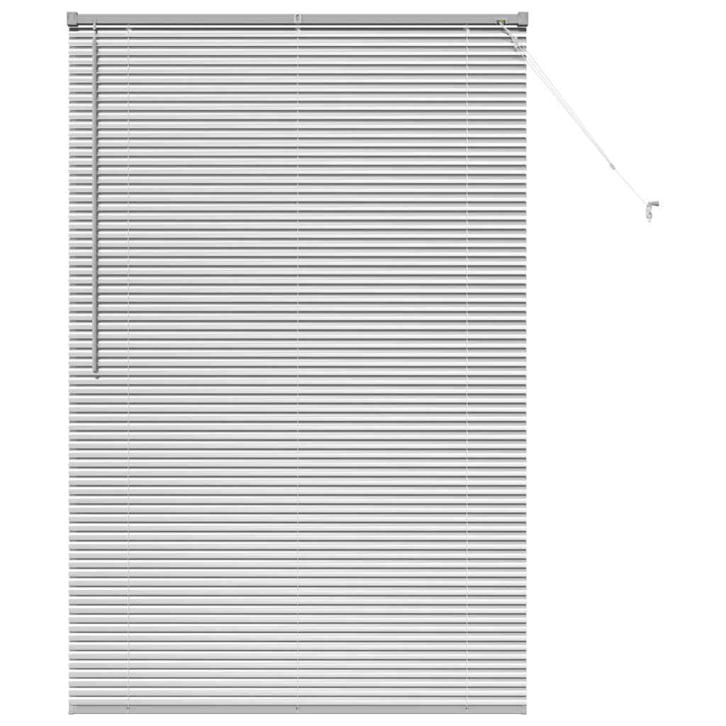 Venezianische Jalousie Silber 175 x 120 cm 25 mm Aluminium