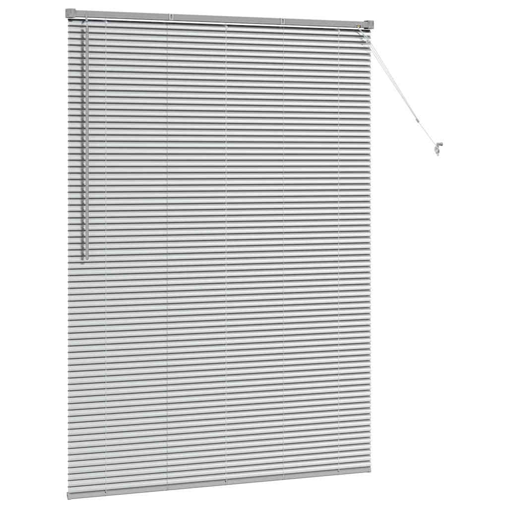Venezianische Jalousie Silber 175 x 125 cm 25 mm Aluminium