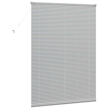 Venezianische Jalousie Silber 175 x 125 cm 25 mm Aluminium