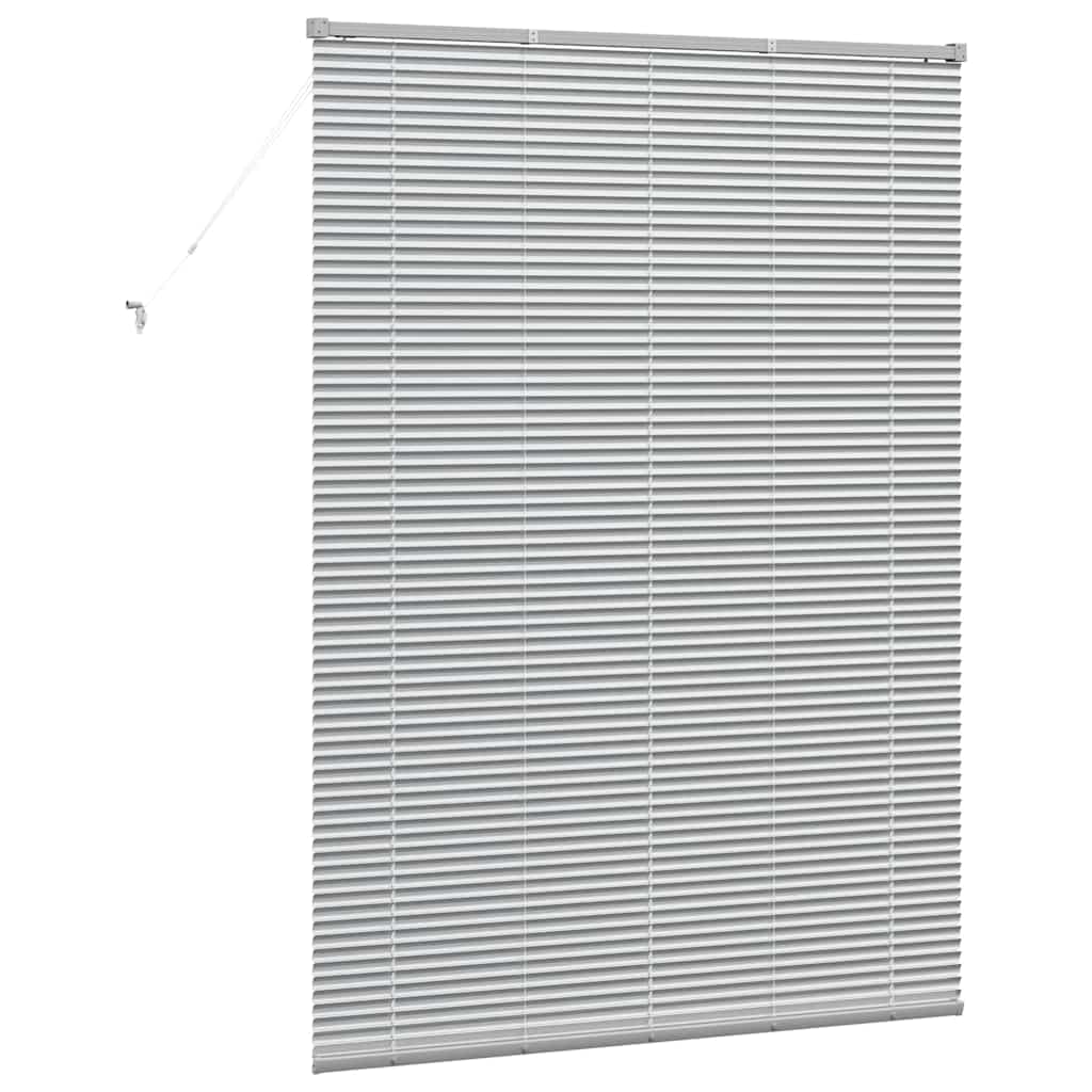 Venezianische Jalousie Silber 175 x 130 cm 25 mm Aluminium