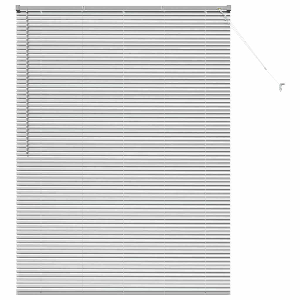 Venezianische Jalousie Silber 175 x 130 cm 25 mm Aluminium