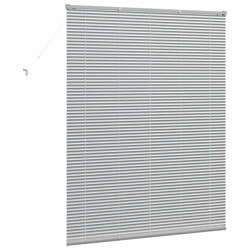 Venezianische Jalousie Silber 175 x 140 cm 25 mm Aluminium