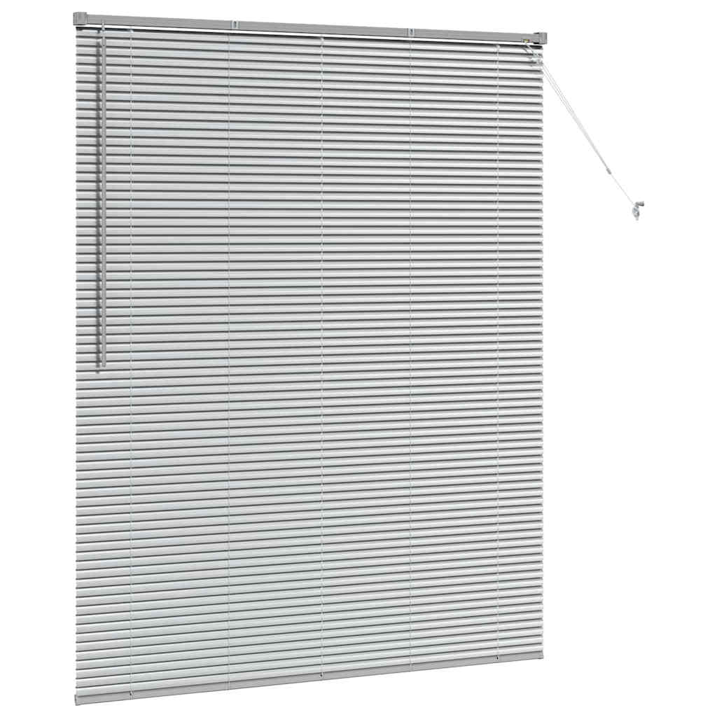 Venezianische Jalousie Silber 175 x 145 cm 25 mm Aluminium