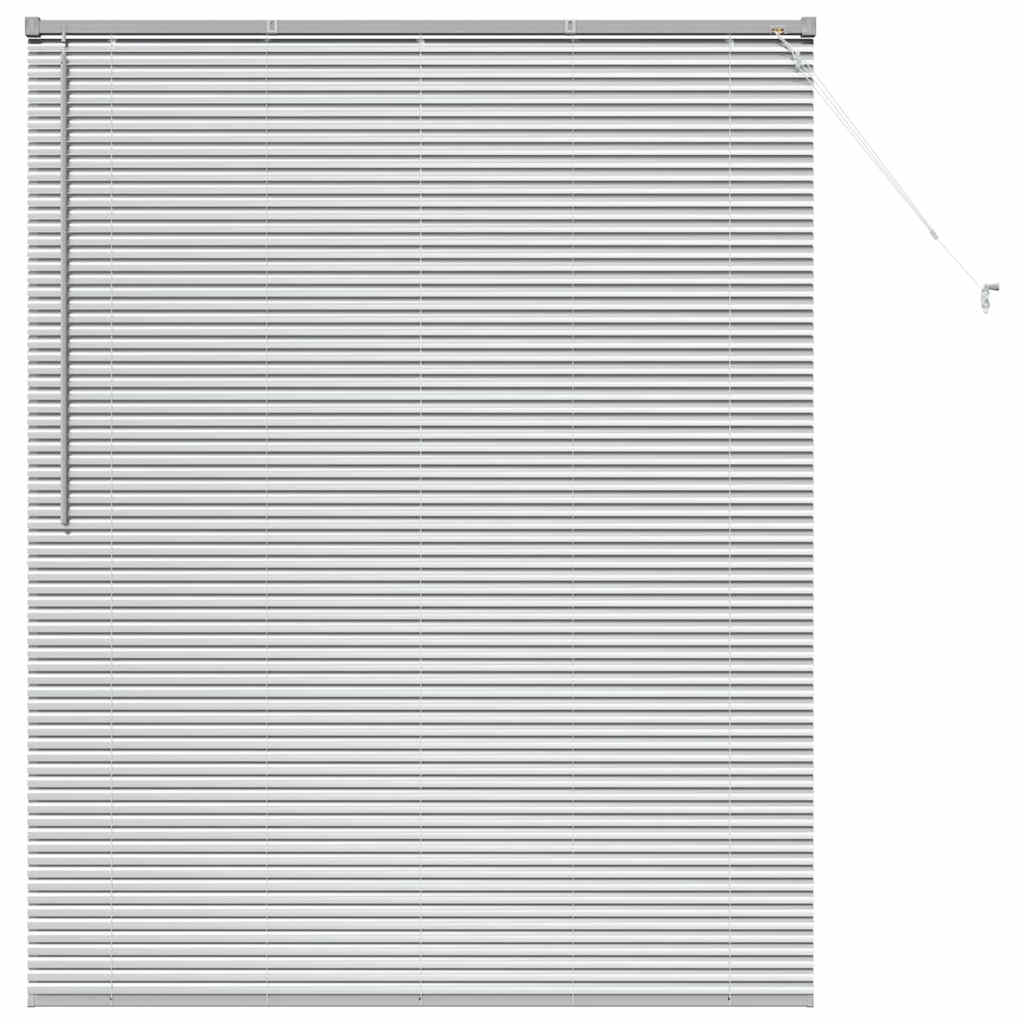 Venezianische Jalousie Silber 175 x 150 cm 25 mm Aluminium