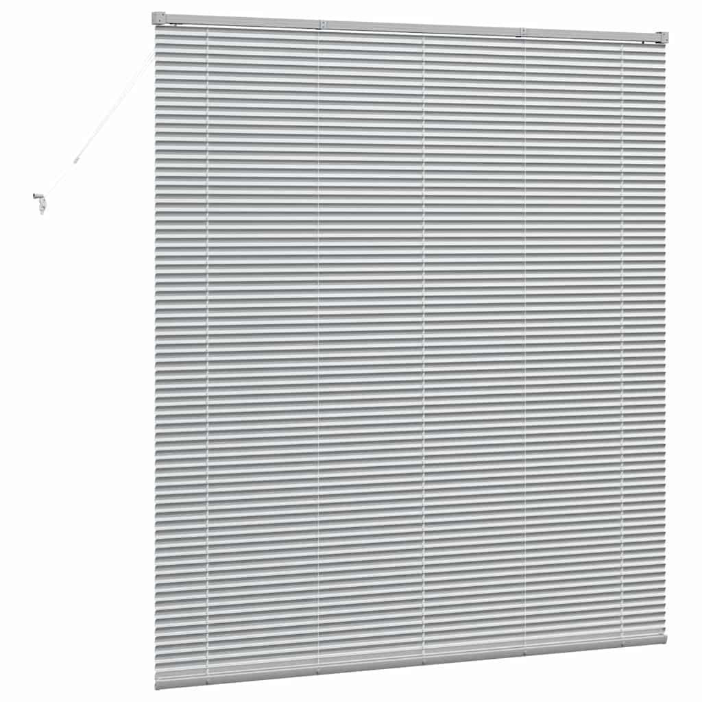 Venezianische Jalousie Silber 175 x 155 cm 25 mm Aluminium