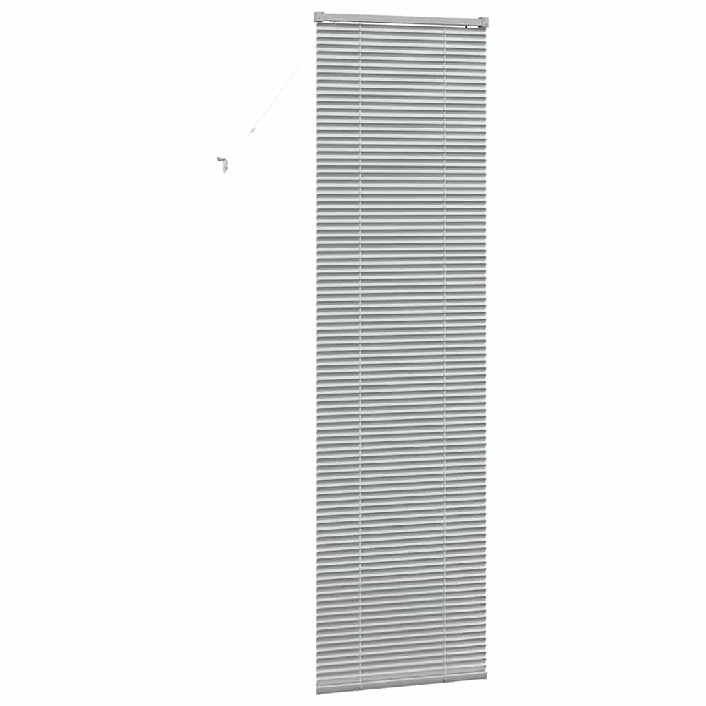Venezianische Jalousie Silber 220 x 65 cm 25 mm Aluminium