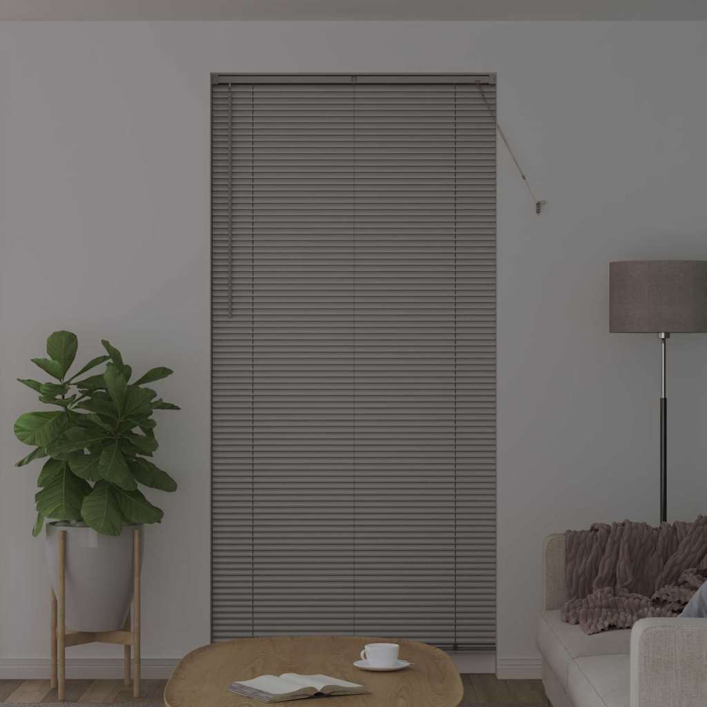Venezianische Jalousie Silber 220 x 105 cm 25 mm Aluminium