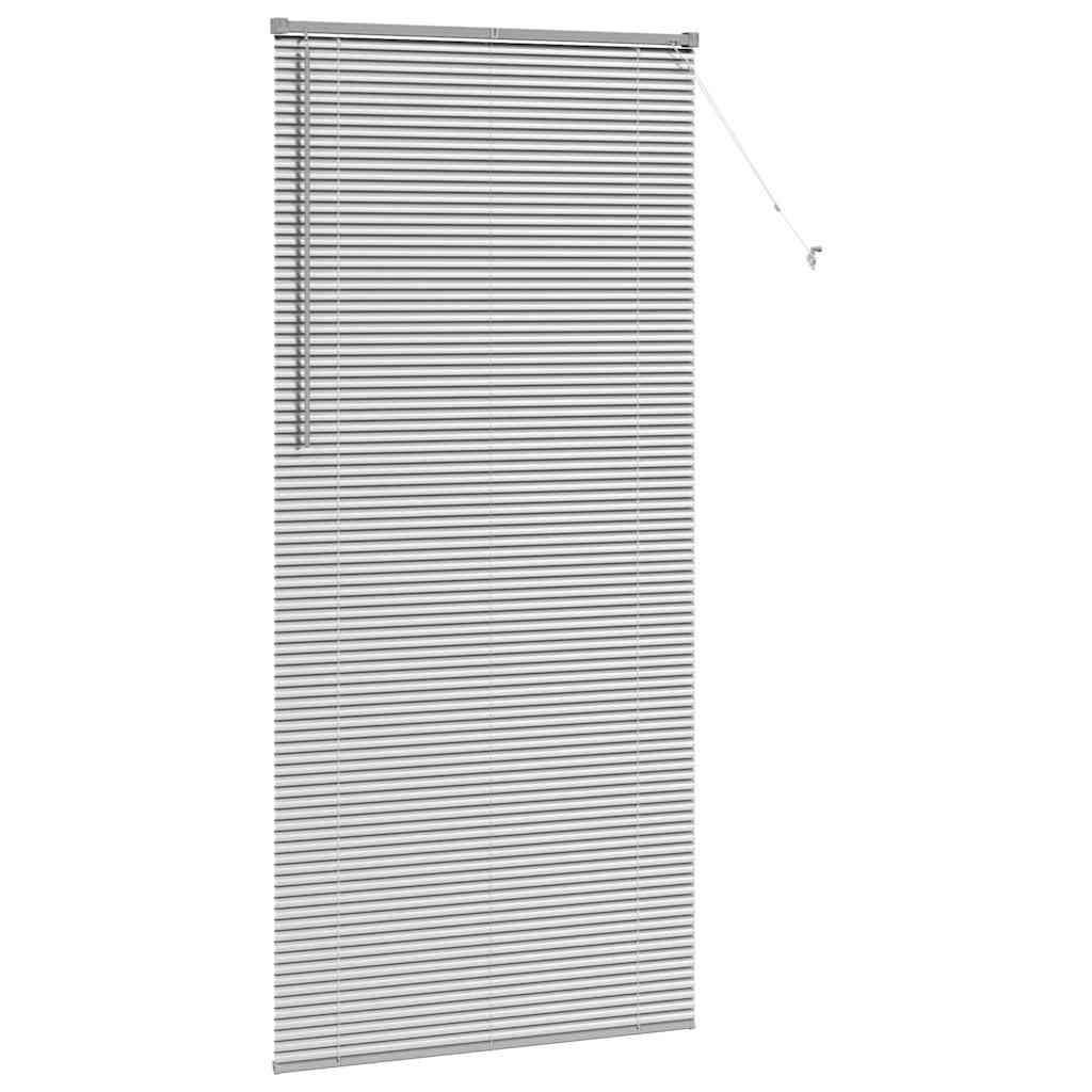 Venezianische Jalousie Silber 220 x 105 cm 25 mm Aluminium