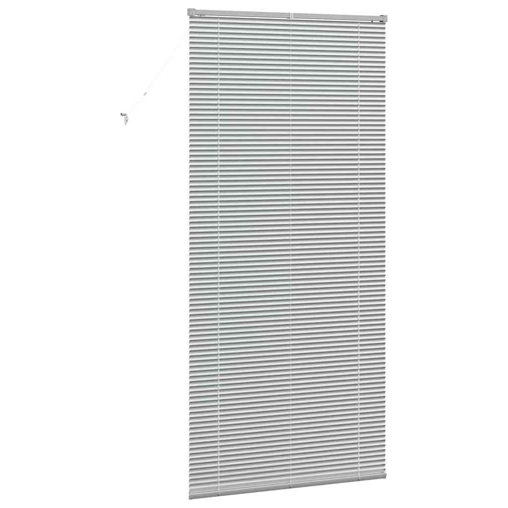 Venezianische Jalousie Silber 220 x 105 cm 25 mm Aluminium
