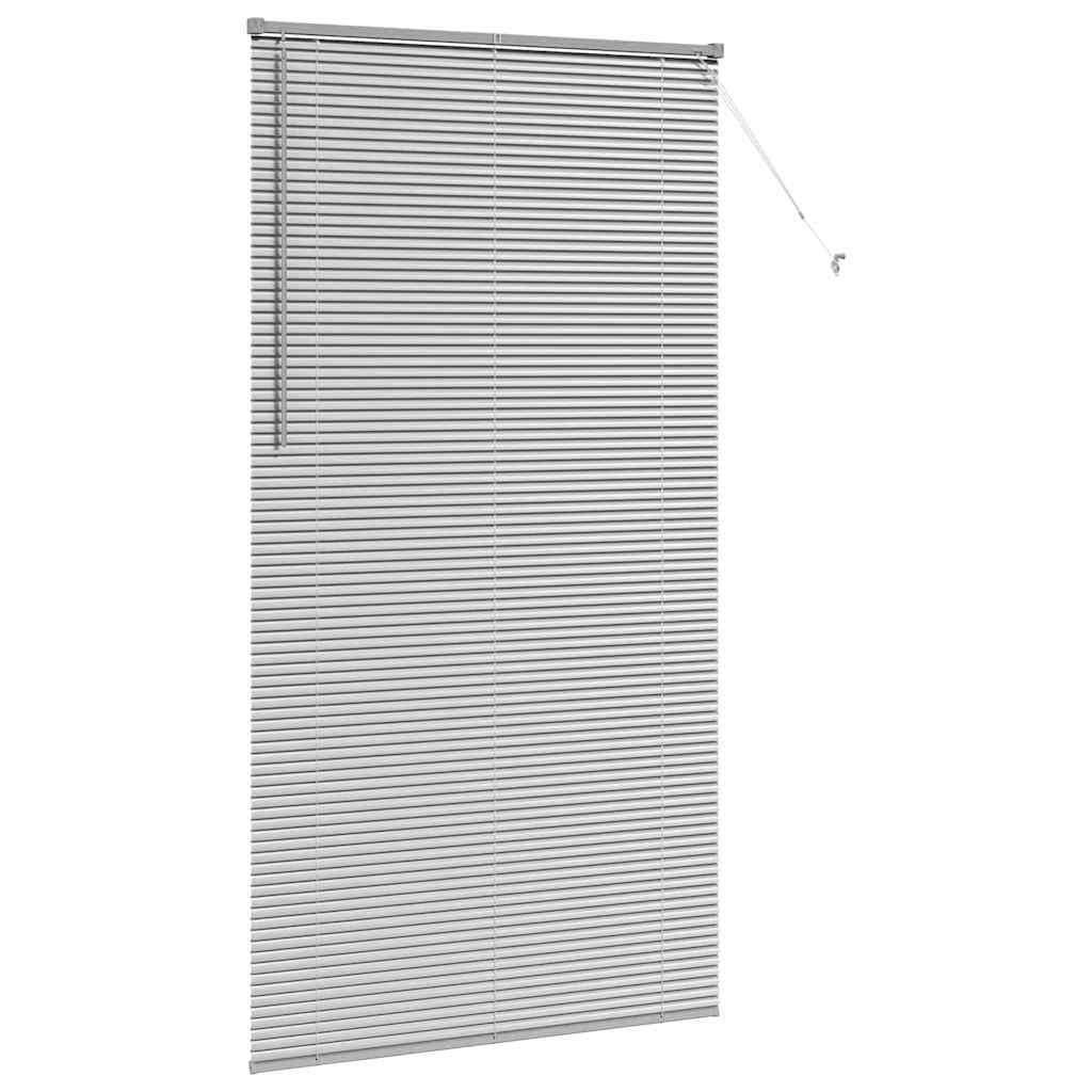 Venezianische Jalousie Silber 220 x 110 cm 25 mm Aluminium