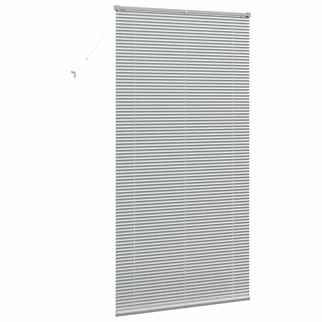 Venezianische Jalousie Silber 220 x 115 cm 25 mm Aluminium