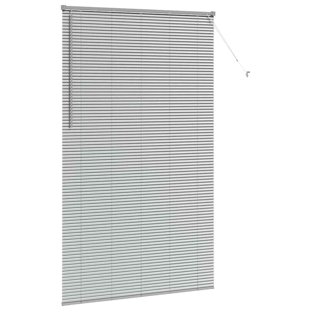 Venezianische Jalousie Silber 220 x 125 cm 25 mm Aluminium