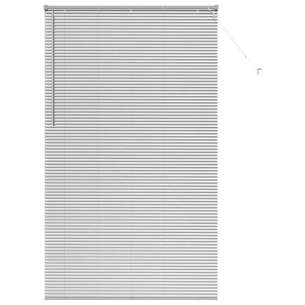 Venezianische Jalousie Silber 220 x 125 cm 25 mm Aluminium