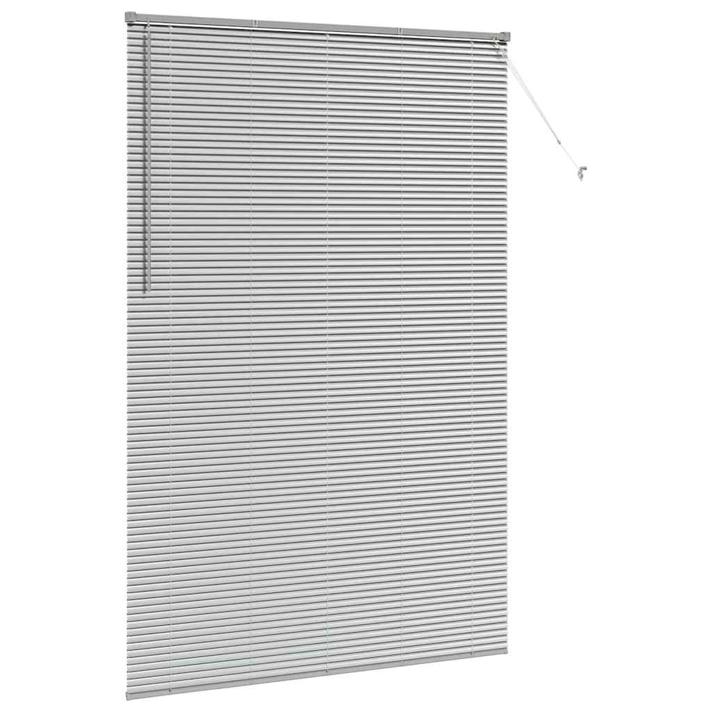 Venezianische Jalousie Silber 220 x 145 cm 25 mm Aluminium