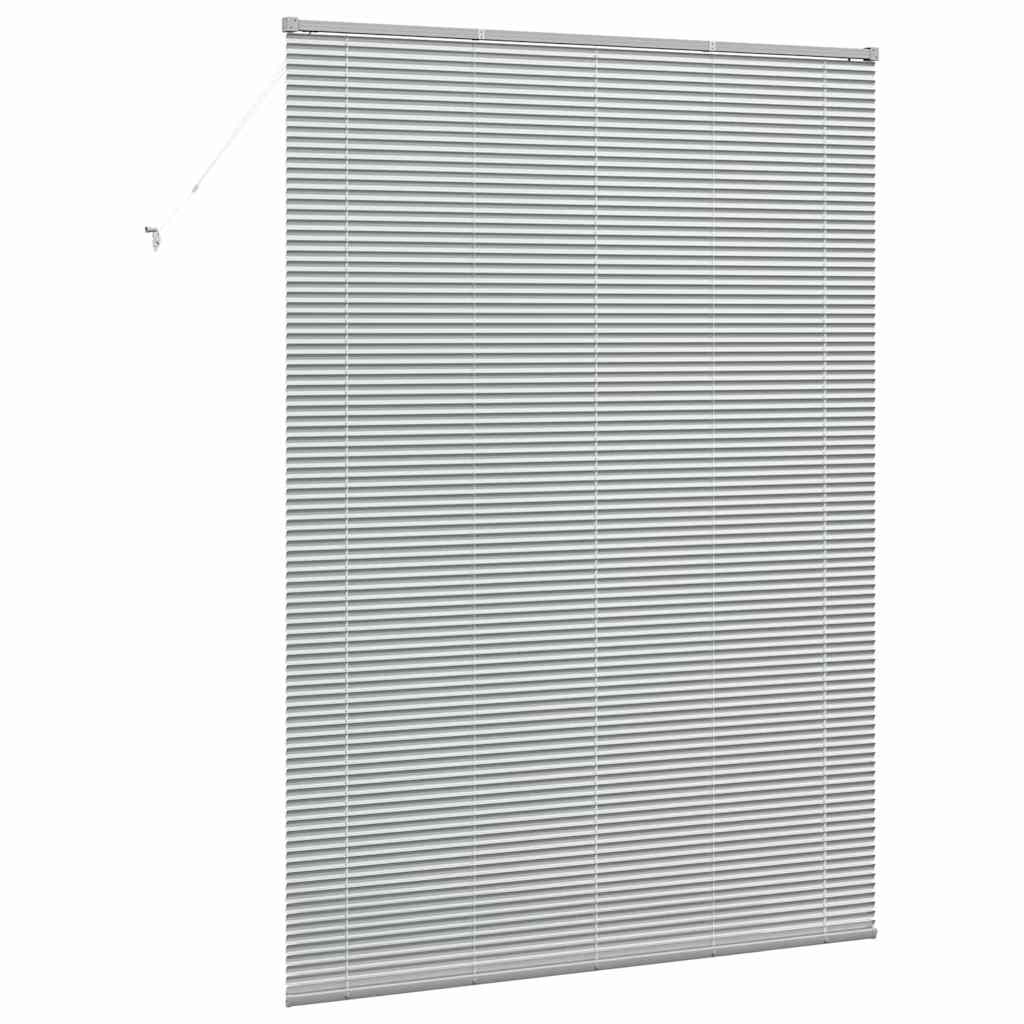 Venezianische Jalousie Silber 220 x 155 cm 25 mm Aluminium
