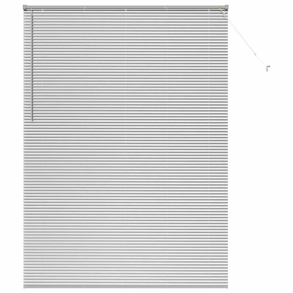 Venezianische Jalousie Silber 220 x 155 cm 25 mm Aluminium