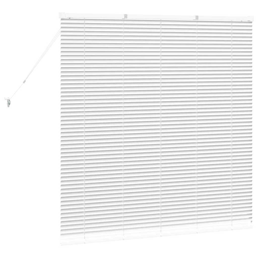 Venezianische Jalousien Weiß 130 x 135 cm Aluminium