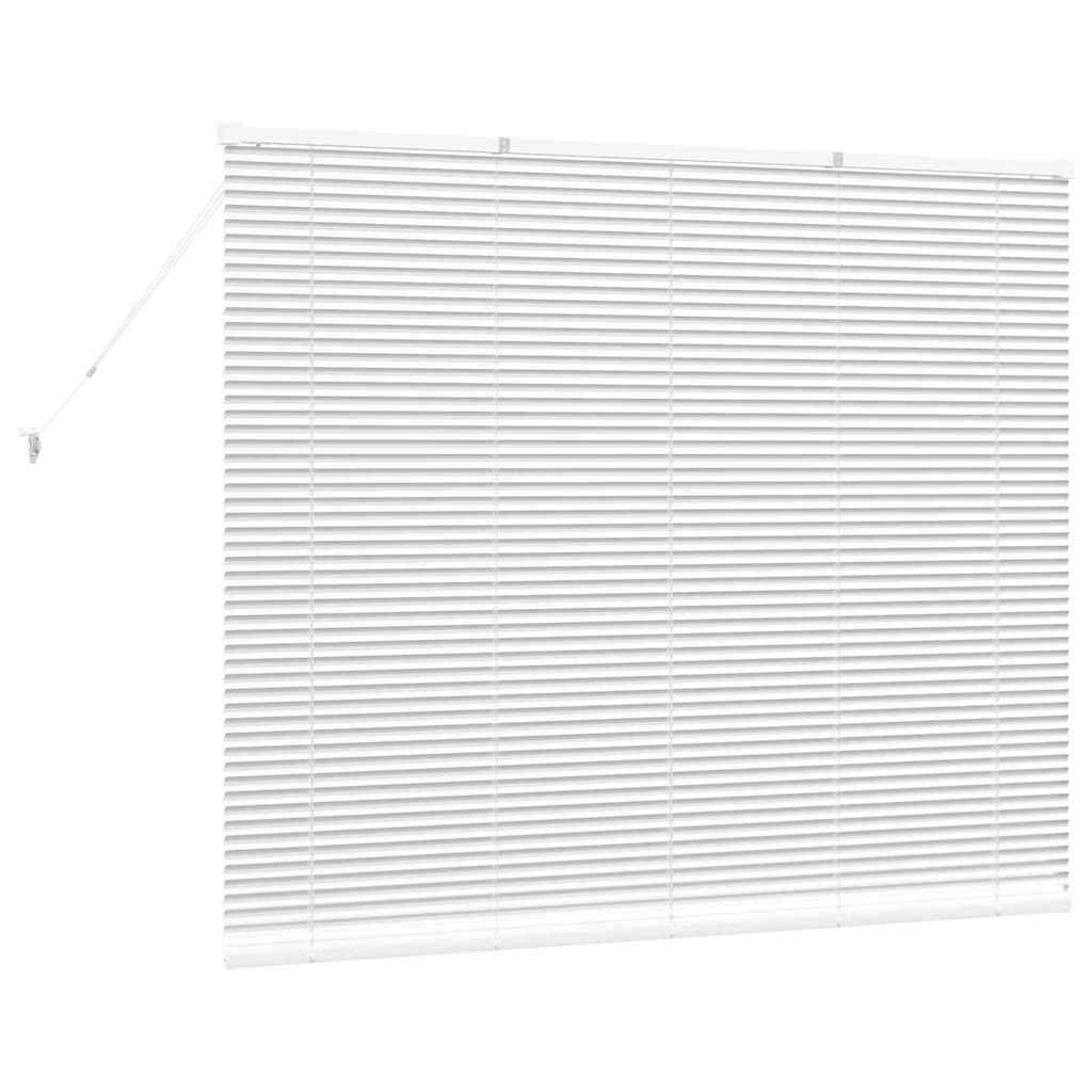 Venezianische Jalousie Weiß 130 x 155 cm 25 mm Aluminium