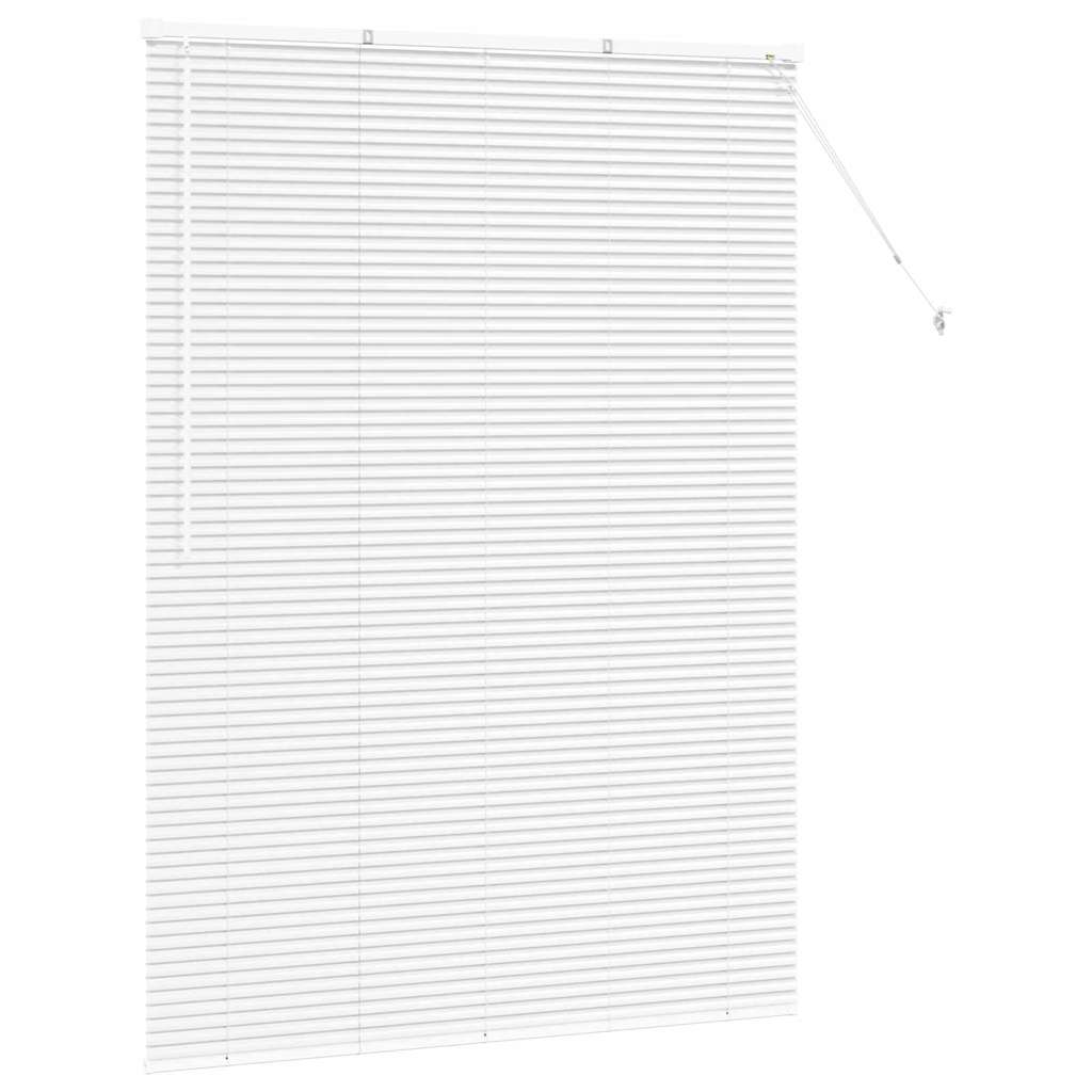 Venezianische Jalousie Weiß 175 x 130 cm 25 mm Aluminium