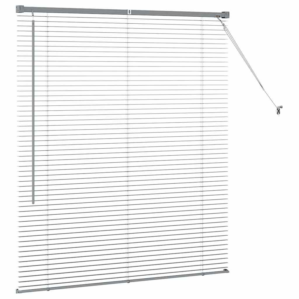Venezianische Jalousie Dunkelgrau 130 x 110 cm 25 mm Aluminium