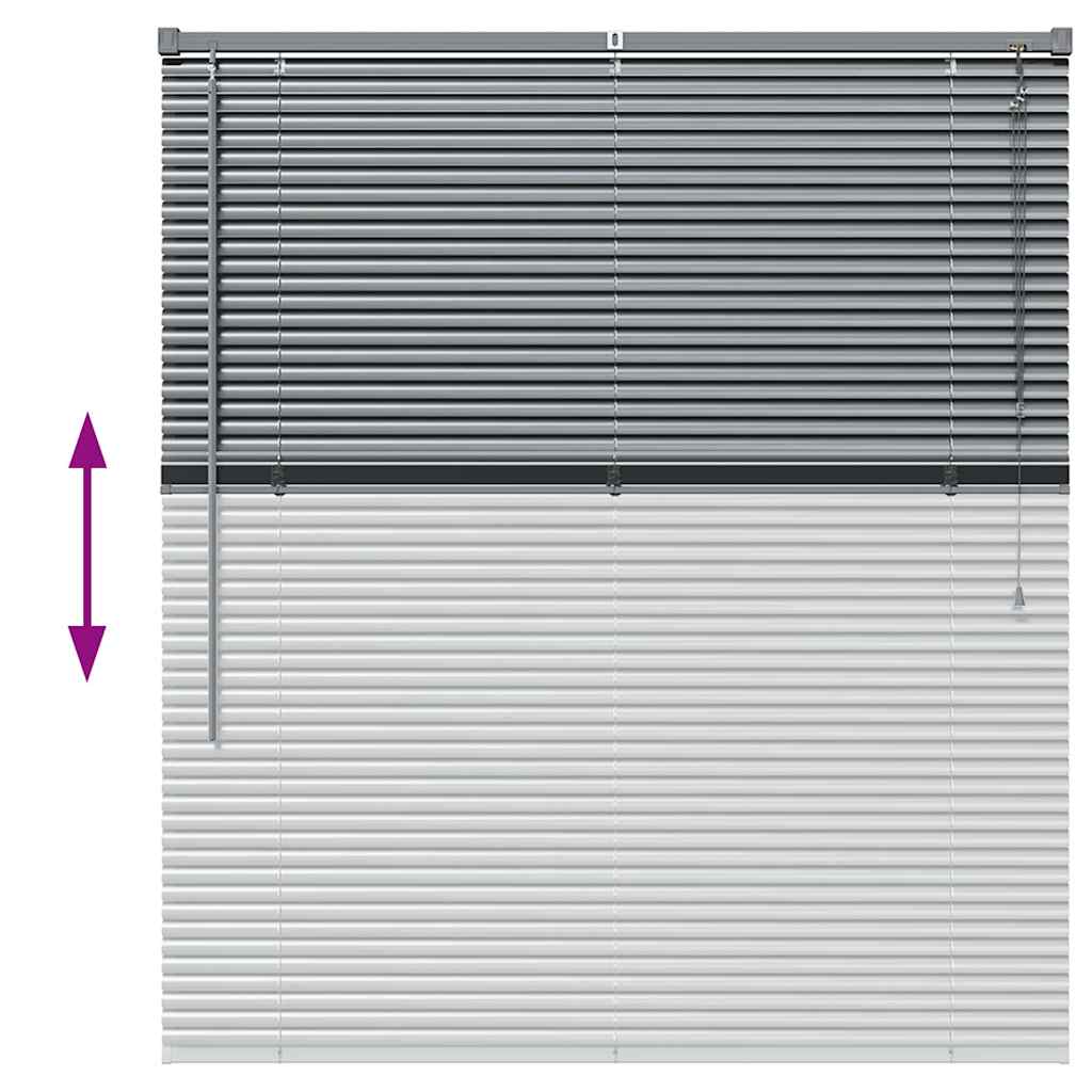 Venezianische Jalousie Dunkelgrau 130 x 110 cm 25 mm Aluminium
