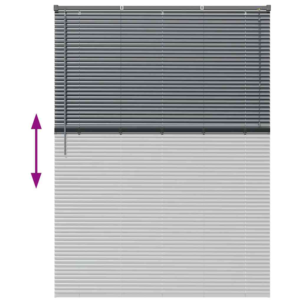 Venezianische Jalousie Dunkelgrau 175 x 125 cm 25 mm Aluminium